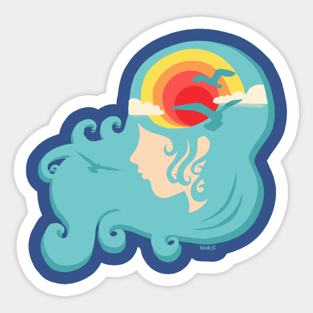 California Dreaming Sticker by LittleBunnySunshine